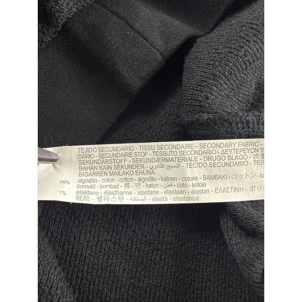Zara Textured Knit Polo 100% Cotton Size Medium Black - Picture 7 of 7